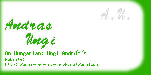 andras ungi business card